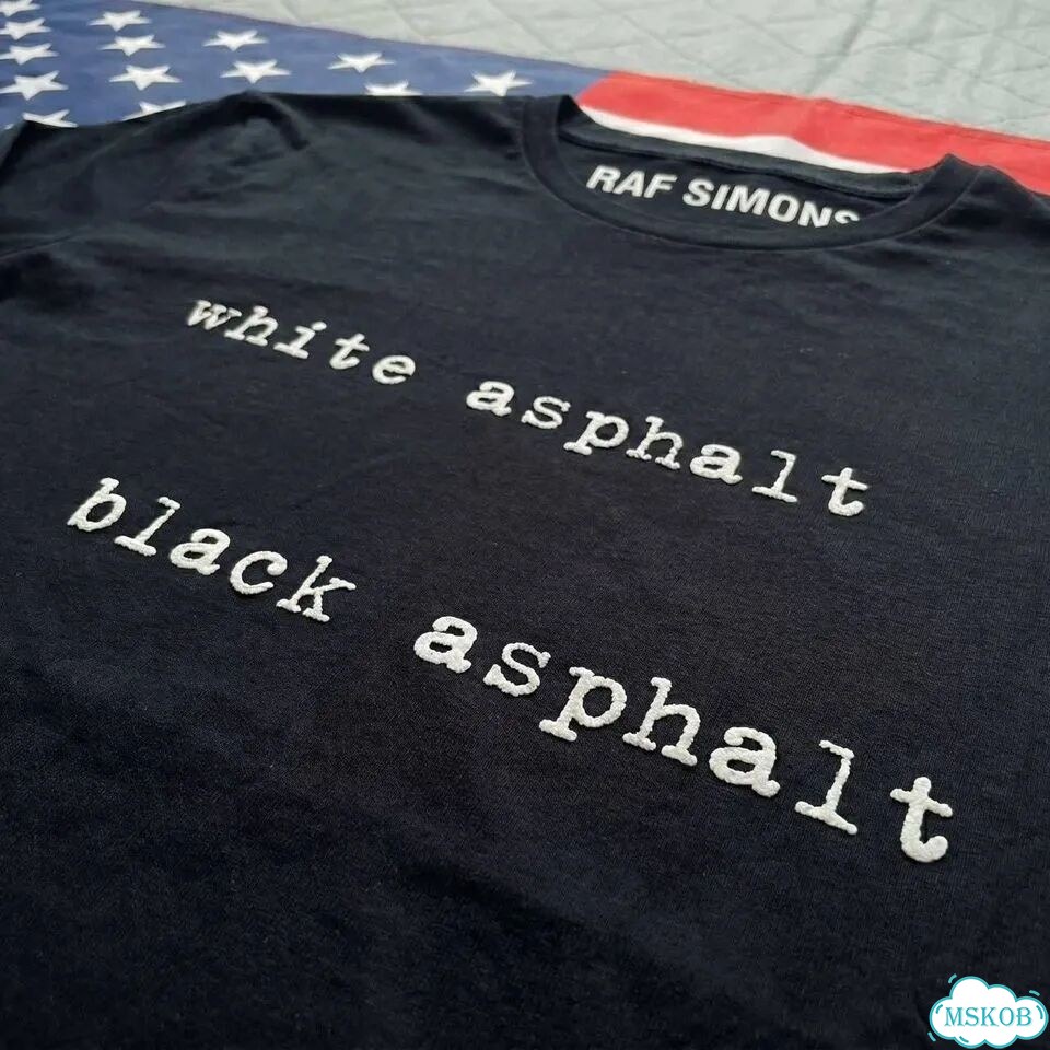 Лонгслив Raf Simons white & black asphalt фото 4