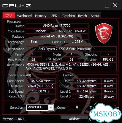 Msi MAG B650 tomahawk wifi + Ryzen 7 7700 фото 4
