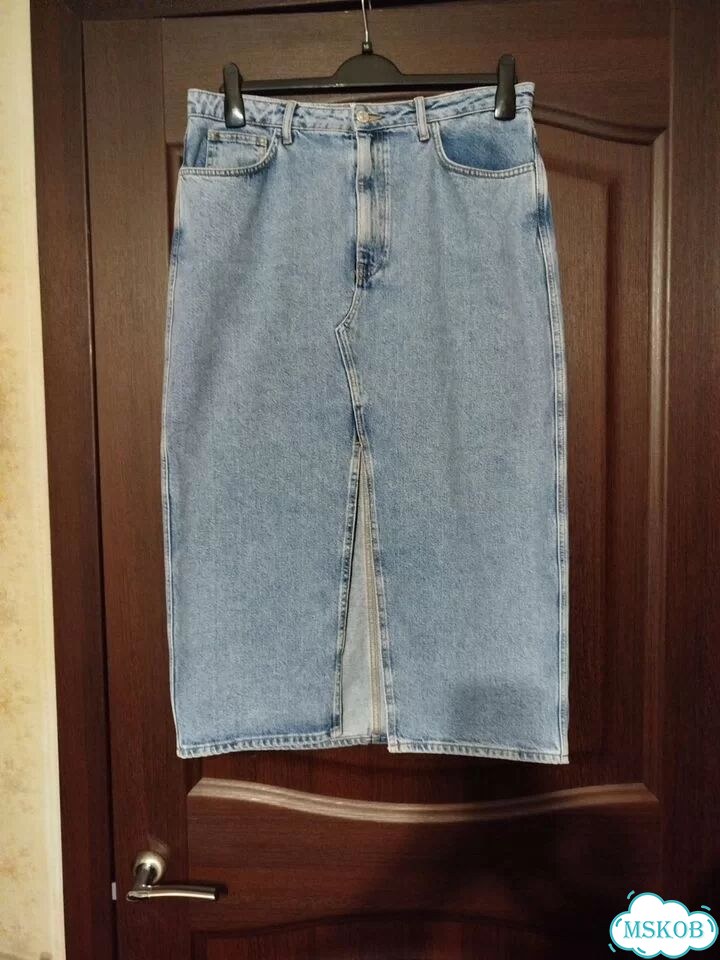 Джинсовая юбка mango, XL, хлопок фото 3