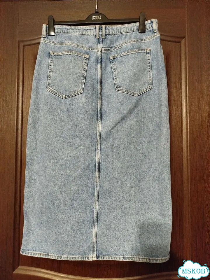 Джинсовая юбка mango, XL, хлопок фото 5