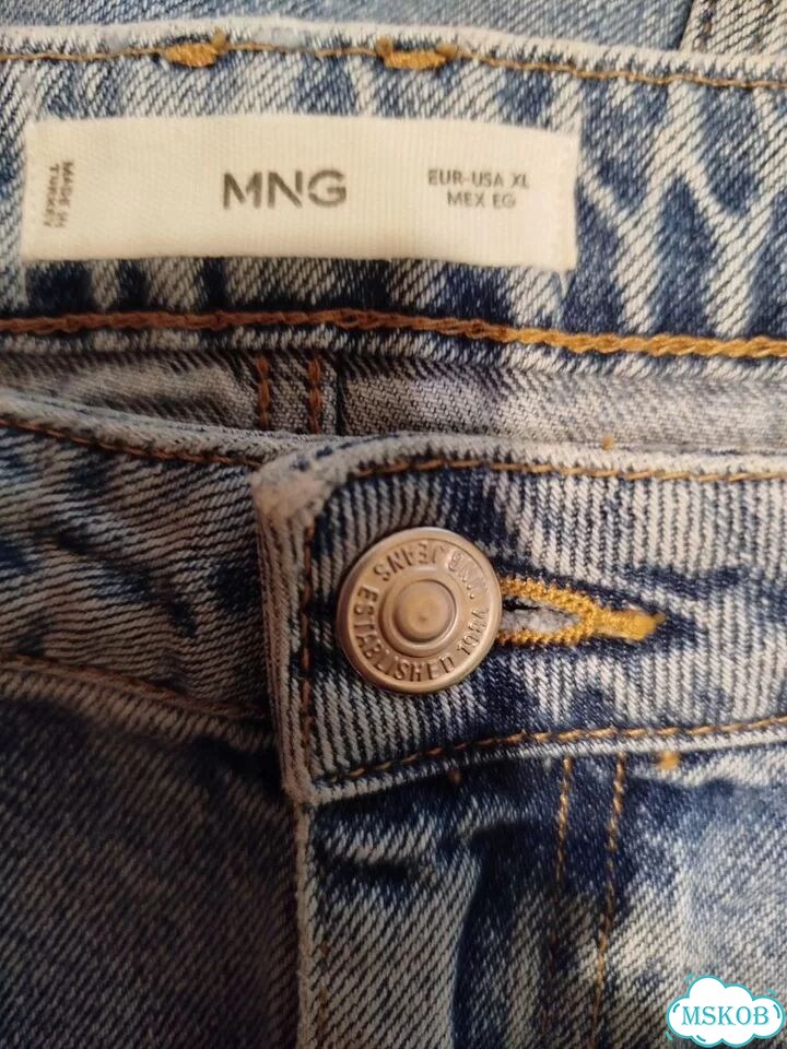 Джинсовая юбка mango, XL, хлопок фото 6