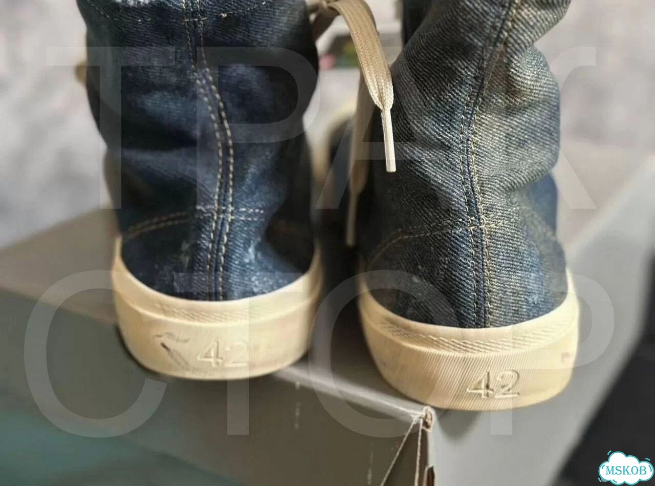 Кеды balenciaga paris jeans high фото 6