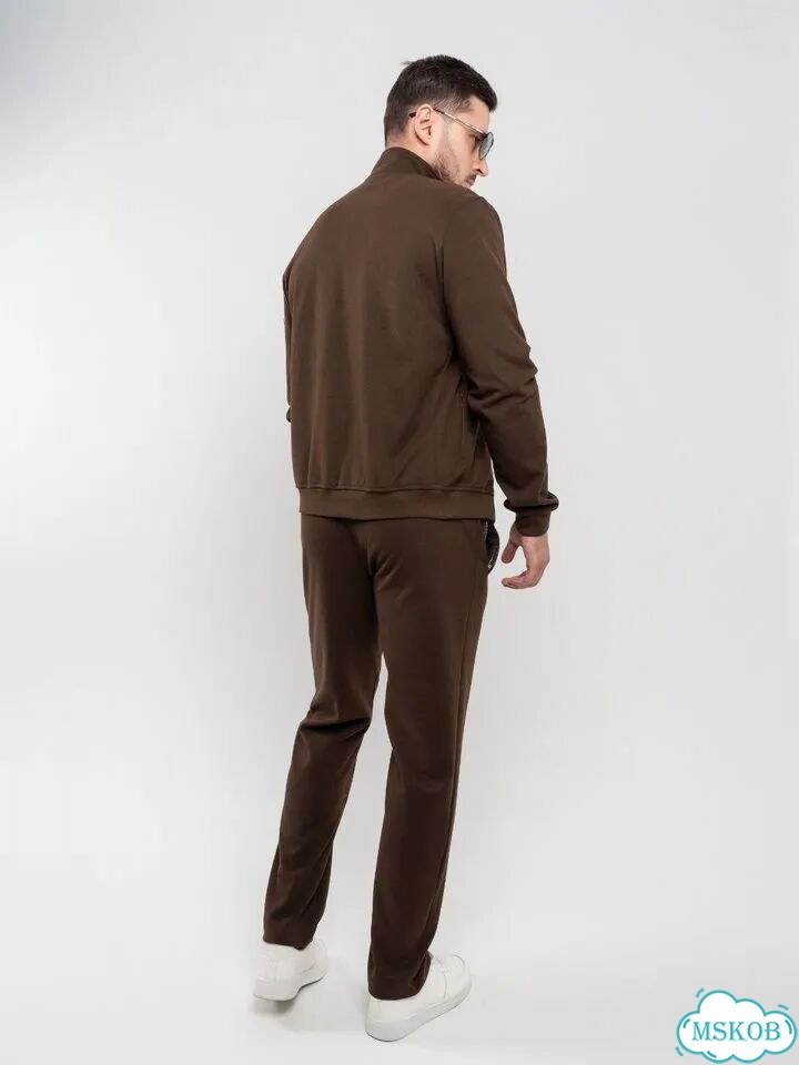Костюм спортивный zegna premium коричневый фото 5
