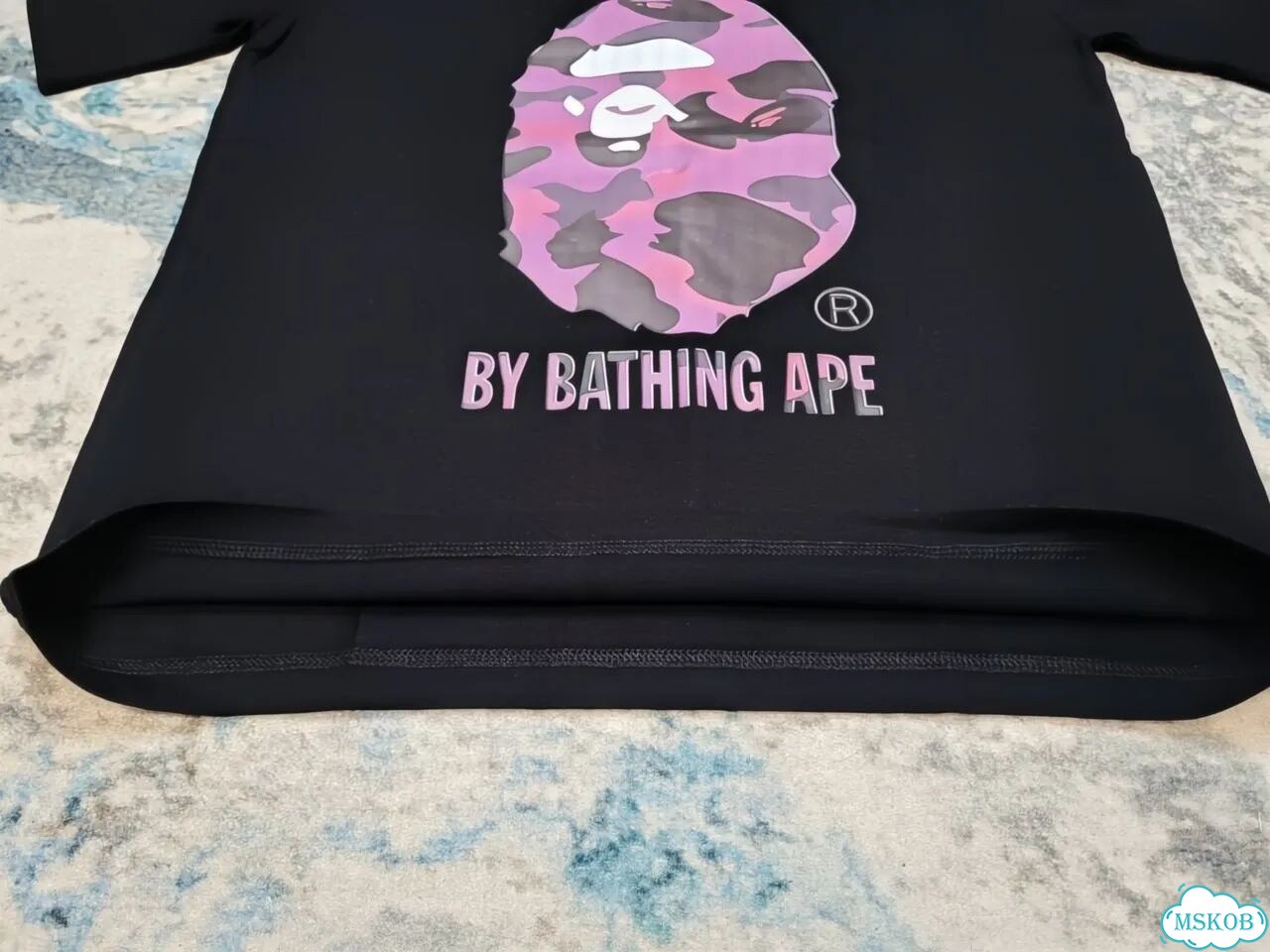 Футболка bape Purple Camo Head фото 4