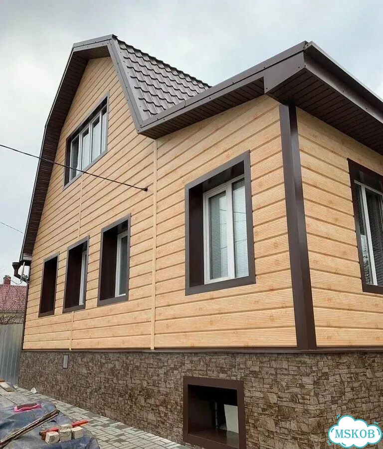 Обшивка фасадов, фасадные работы, монтаж сайдинга фото 7