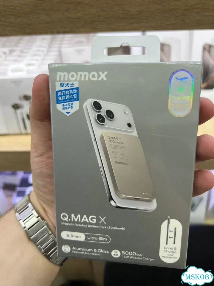 Повербанк Momax Q.Mag X 5.000mAh Titanium Оригинал фото 1