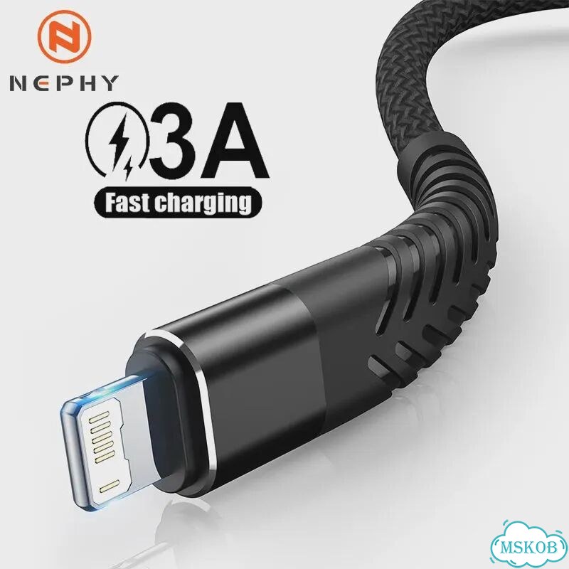 USB-кабель для iPhone 14, 13, 12, 11 Pro Max, X, XR, 5, 6, 7, 8 Plus, SE, Красный, 1 м, Красный фото 2