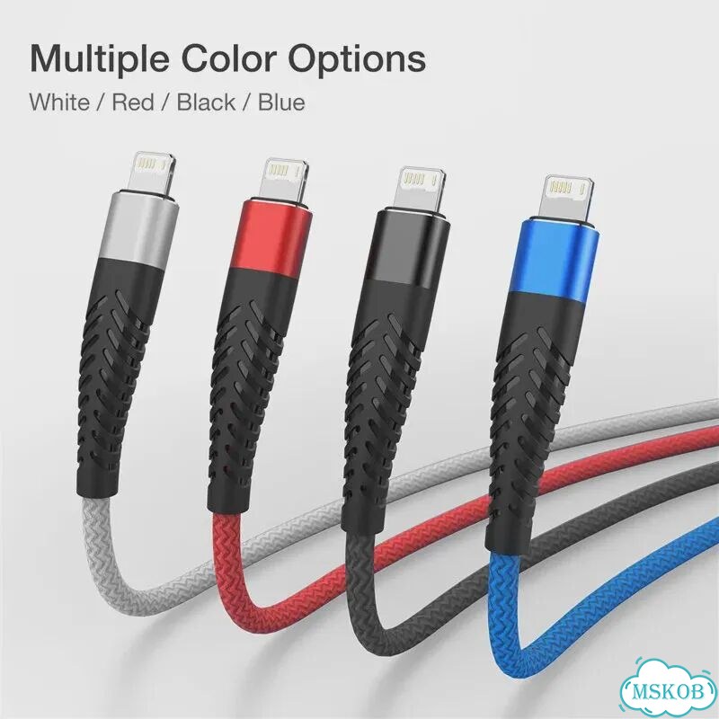 USB-кабель для iPhone 14, 13, 12, 11 Pro Max, X, XR, 5, 6, 7, 8 Plus, SE, Красный, 1 м, Красный фото 7