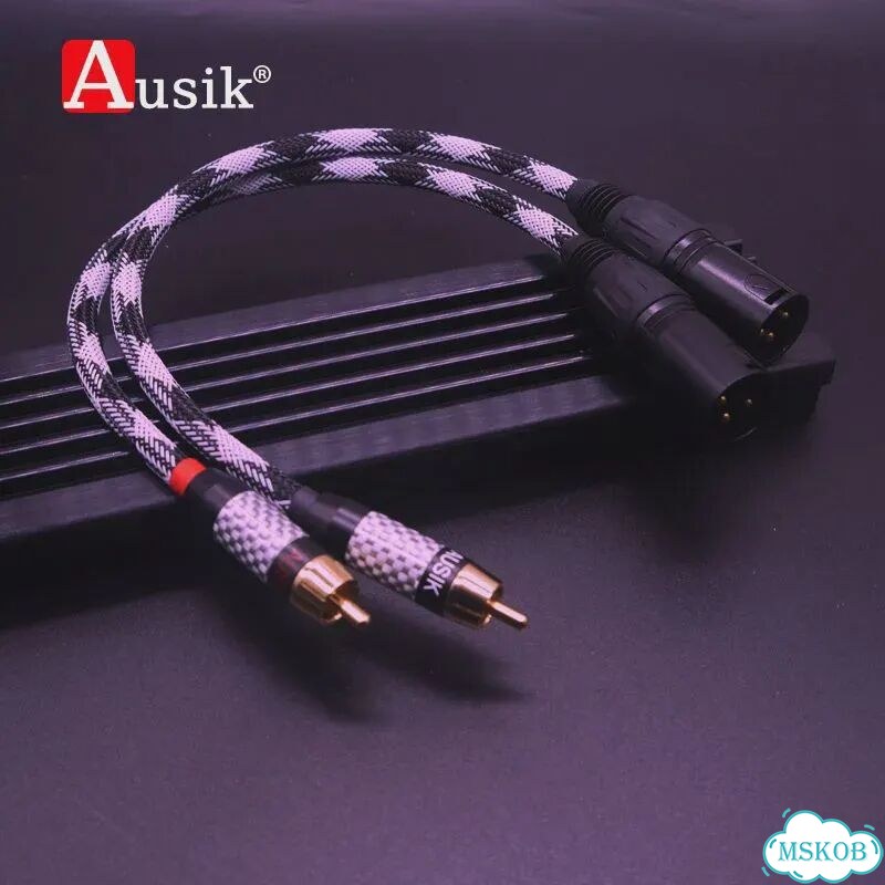 Ausik AS026 RCA-XLR кабель, 0.2м, RCA To Male XLR фото 1