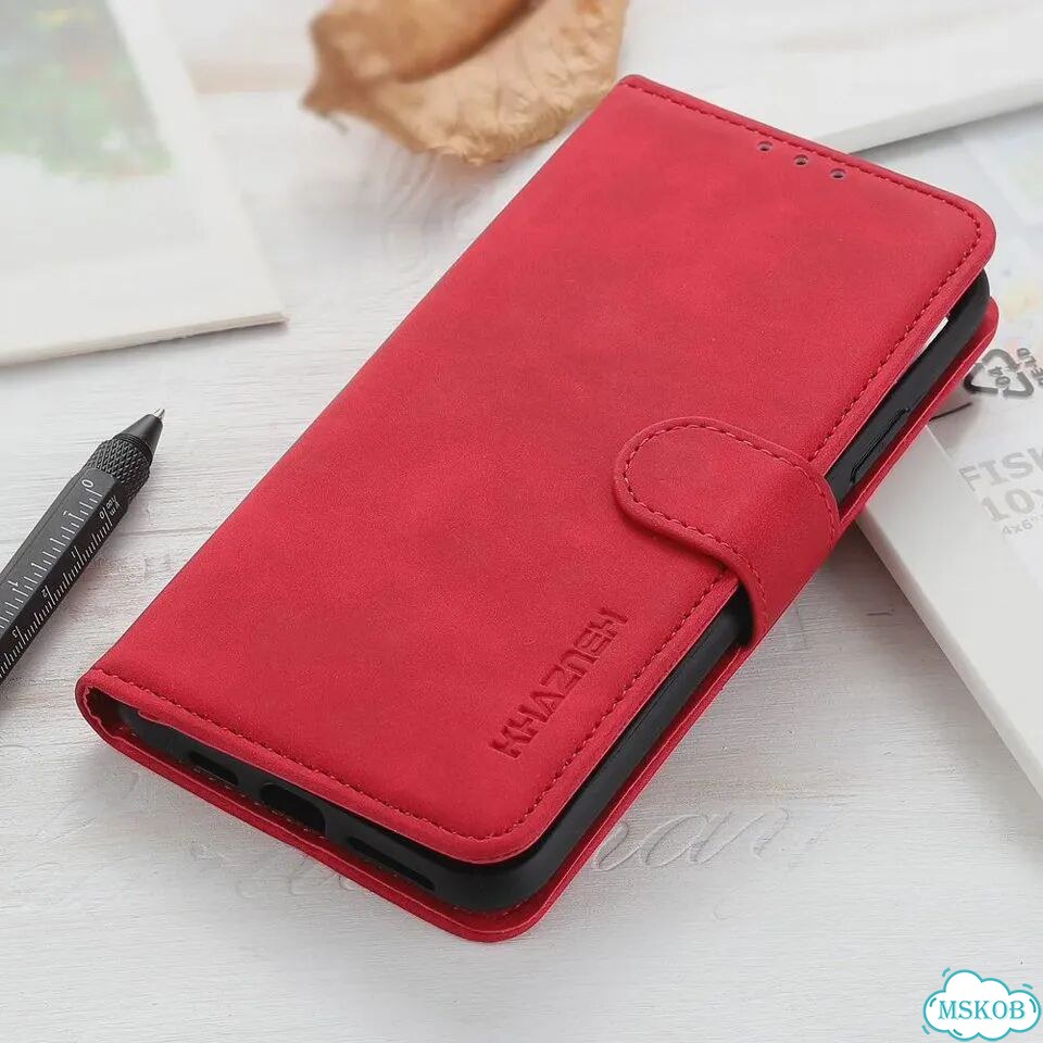 Чехол-книжка из кожи с защитой 360 для Poco X8 Pro Max, F8 Коричневый, Коричневый, Poco M8 Pro 5G фото 4