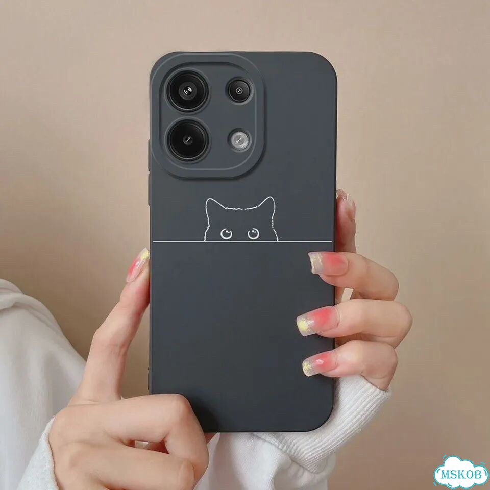 Черный чехол Redmi Note 13 Pro 4G, силикон фото 1