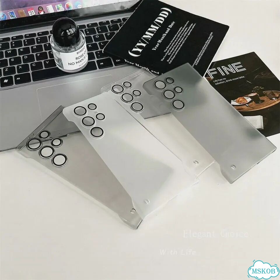HD Прозрачный ультратонкий жесткий чехол для пк для Samsung Galaxy S24 Matte Black, For S24 Ultra фото 5