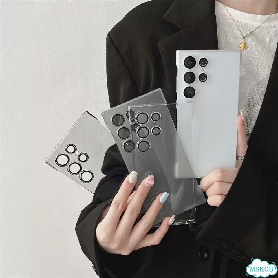 HD Прозрачный ультратонкий жесткий чехол для пк для Samsung Galaxy S24 Matte Black, For S24 Ultra фото 6