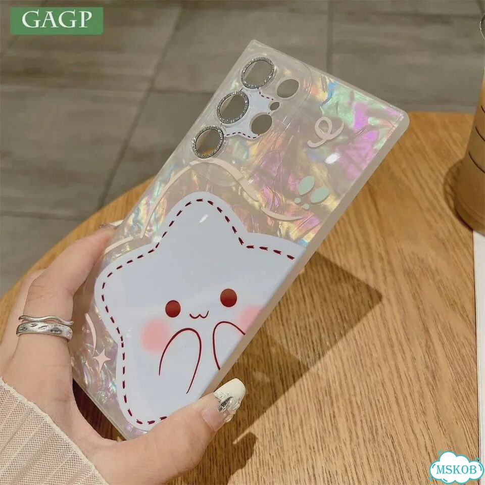 Чехол с градиентом лазера для Samsung Galaxy S24 S25 S23 Ultra S22 Plus, блестящая защита камеры, мя фото 2