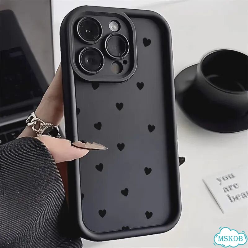 Чехол для телефона с сердечками для iPhone 16 Pro Max, iPhone 11, 17, 14, iPhone17 Про, Brown DG57 фото 2