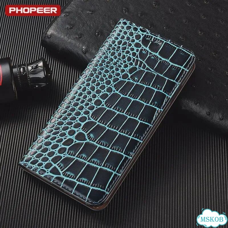 Коричневый чехол-книжка из натуральной кожи Honor 30 фото 6