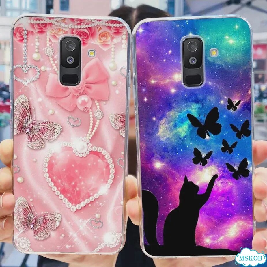 Чехол для Samsung Galaxy A6 Plus 2018 A6 + милый чехол с рисунком, мягкий силиконовый чехол для теле фото 4