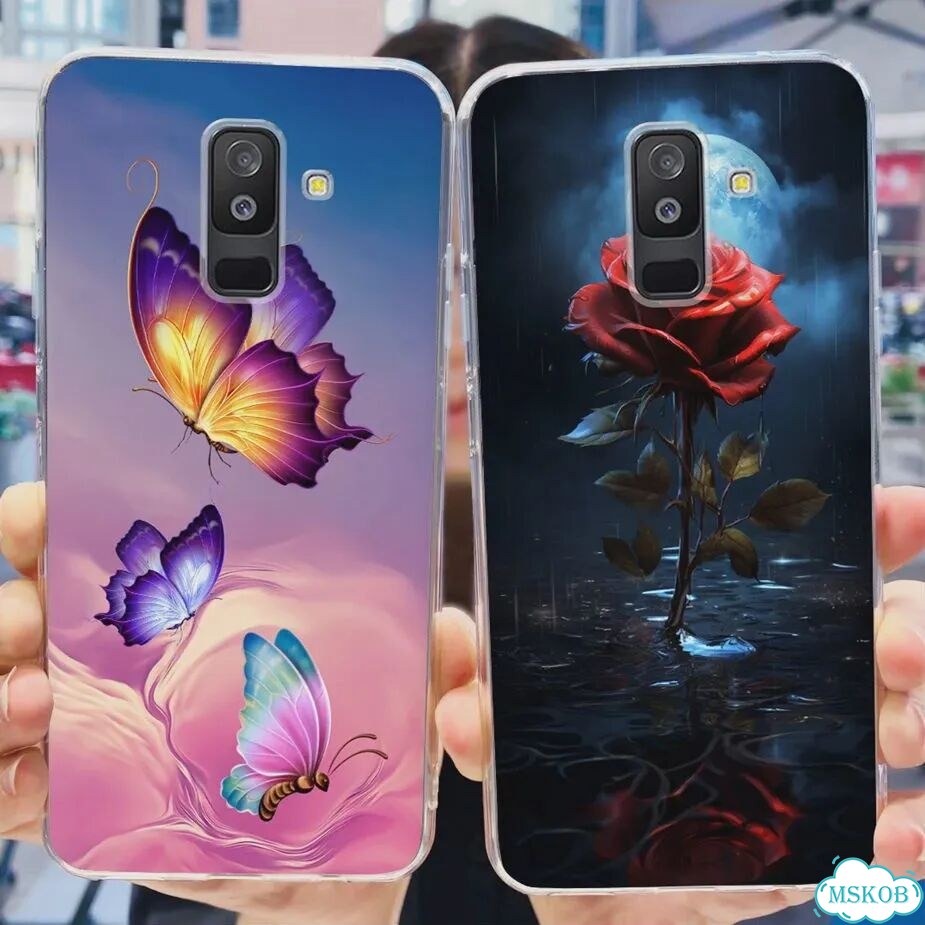 Чехол для Samsung Galaxy A6 Plus 2018 A6 + милый чехол с рисунком, мягкий силиконовый чехол для теле фото 6