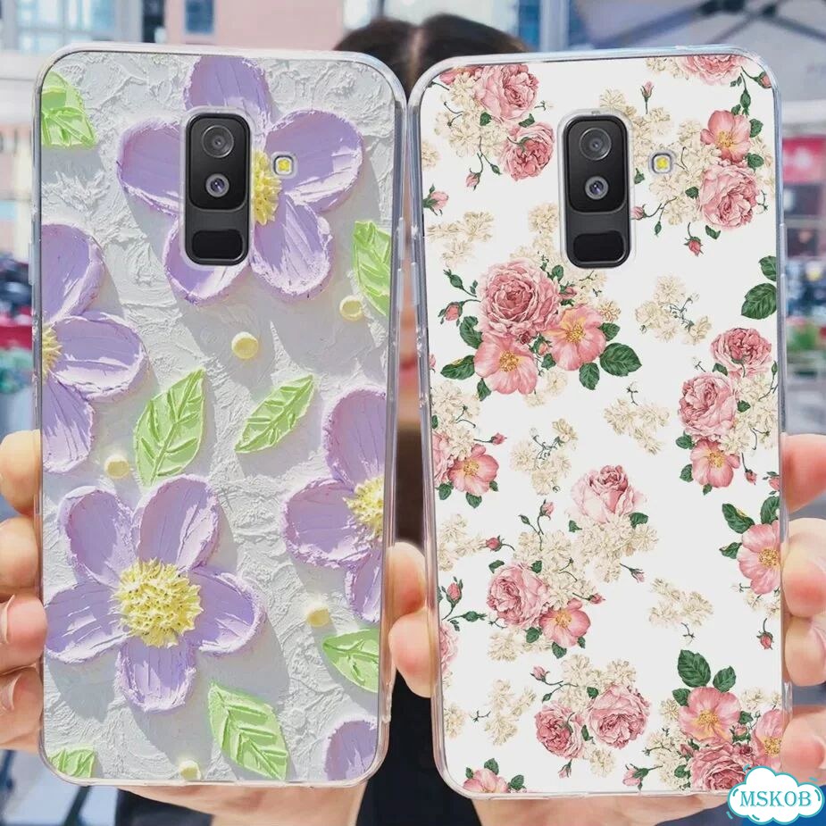 Чехол для Samsung Galaxy A6 Plus 2018 A6 + милый чехол с рисунком, мягкий силиконовый чехол для теле фото 7