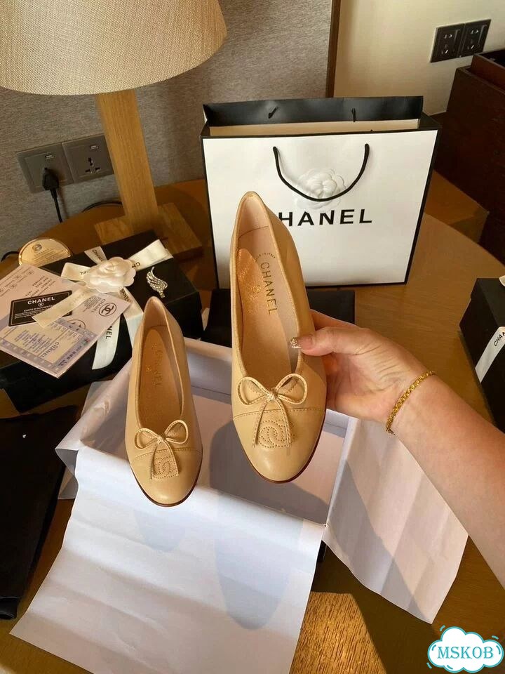 Балетки Chanel бежевые 36-40 фото 3