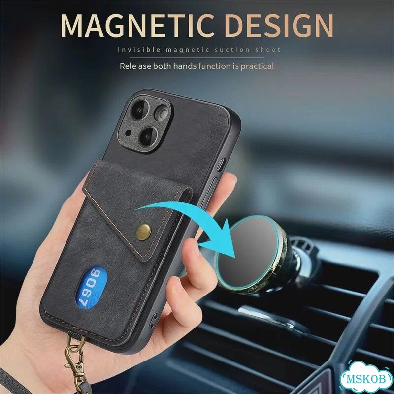 Кожаный чехол-бумажник темно-зеленый для Realme C67 4G фото 4