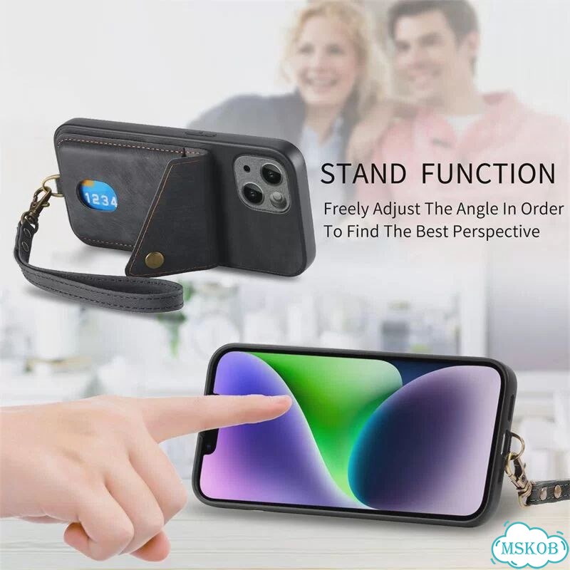 Кожаный чехол-бумажник темно-зеленый для Realme C67 4G фото 7