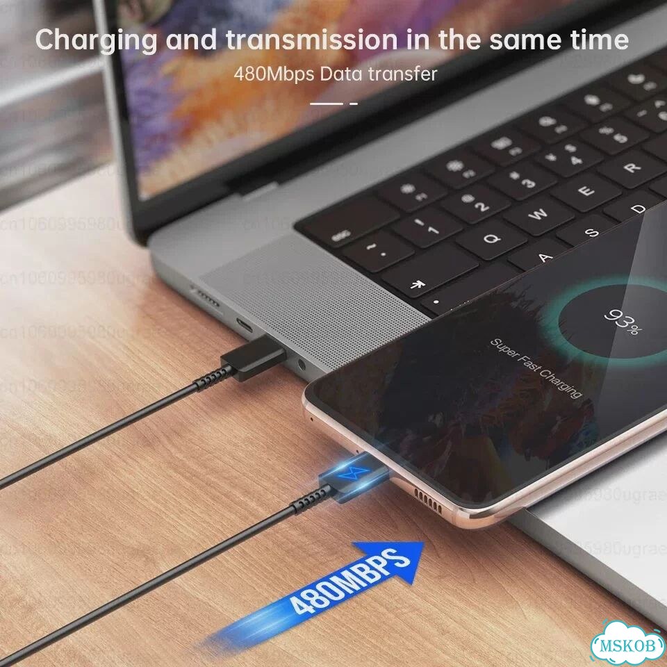 Оригинальный зарядный кабель Samsung 5A, 45 Вт, PD3.0, 25 Вт, USB Type C, сверхбыстрая Black-1PCS фото 4