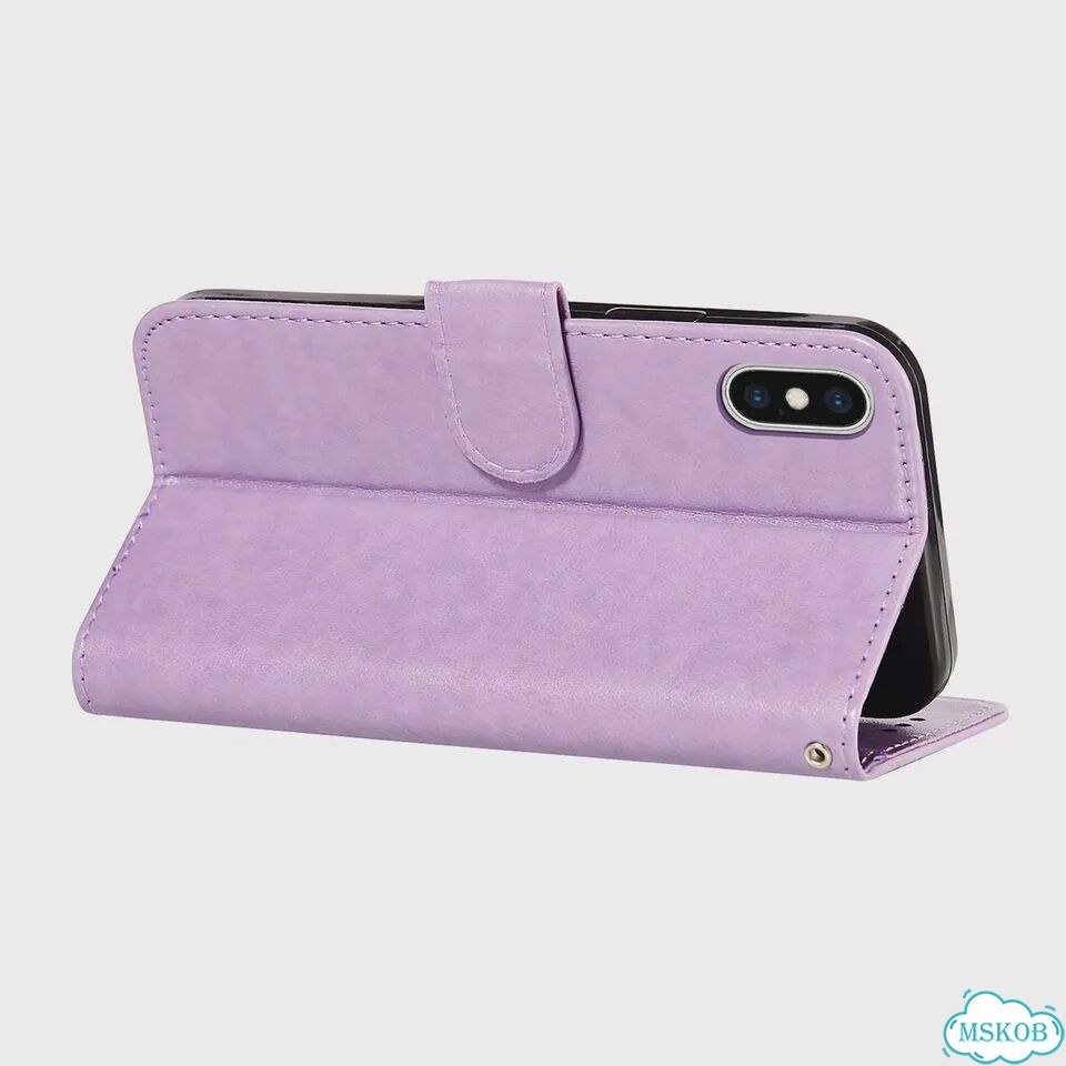 Чехол-книжка с тремя полосками для Apple iPhone 13 XR X XS 11 Pro Красный, Red, For iPhone 8 Plus фото 4