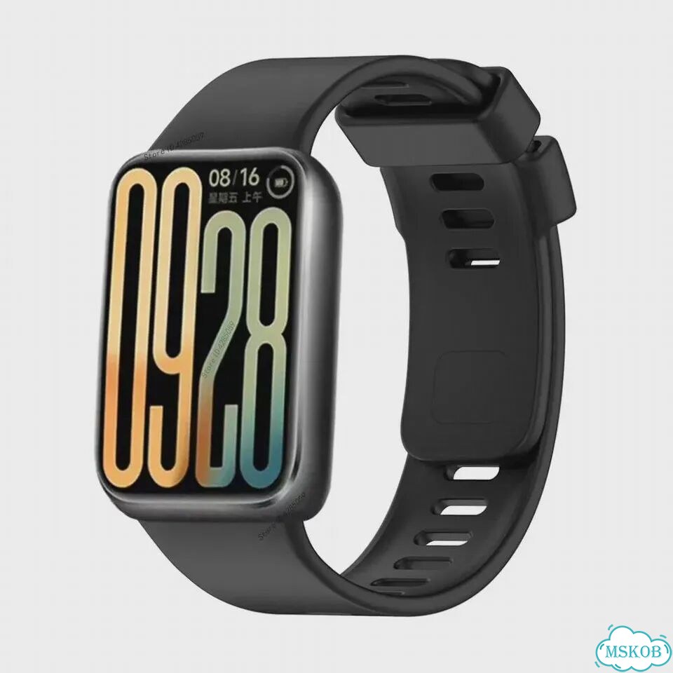 Ремешок и чехол TPU для Xiaomi Mi Band 9 Pro, черный фото 3