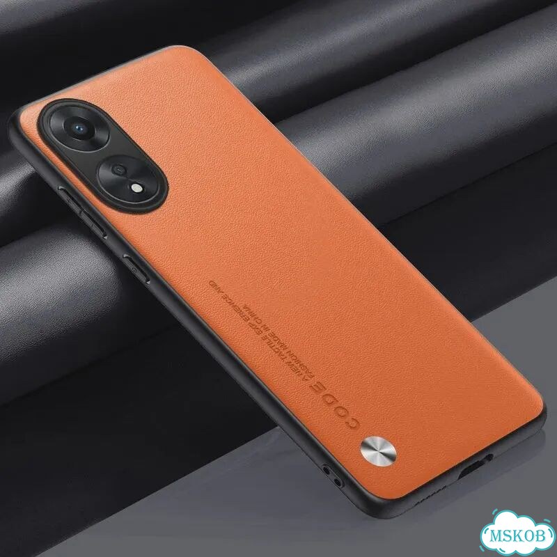 Оранжевый чехол для oppo A17, силикон фото 1