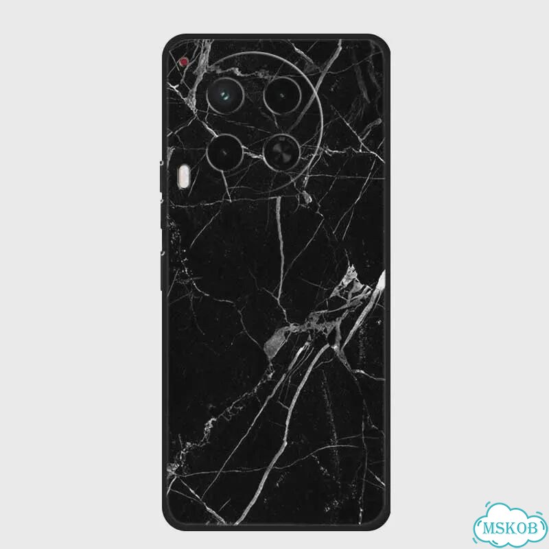 Чехол для Tecno Camon 30 Premier, черный, мрамор фото 1