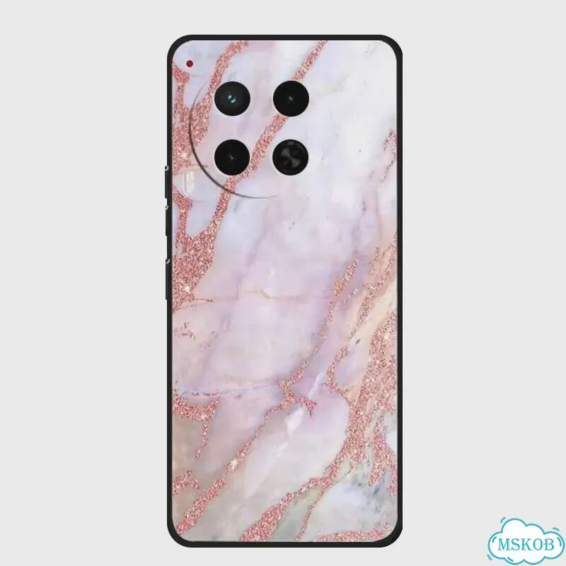Чехол для Tecno Camon 30 Premier, черный, мрамор фото 5