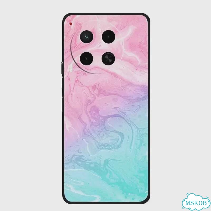 Чехол для Tecno Camon 30 Premier, черный, мрамор фото 6