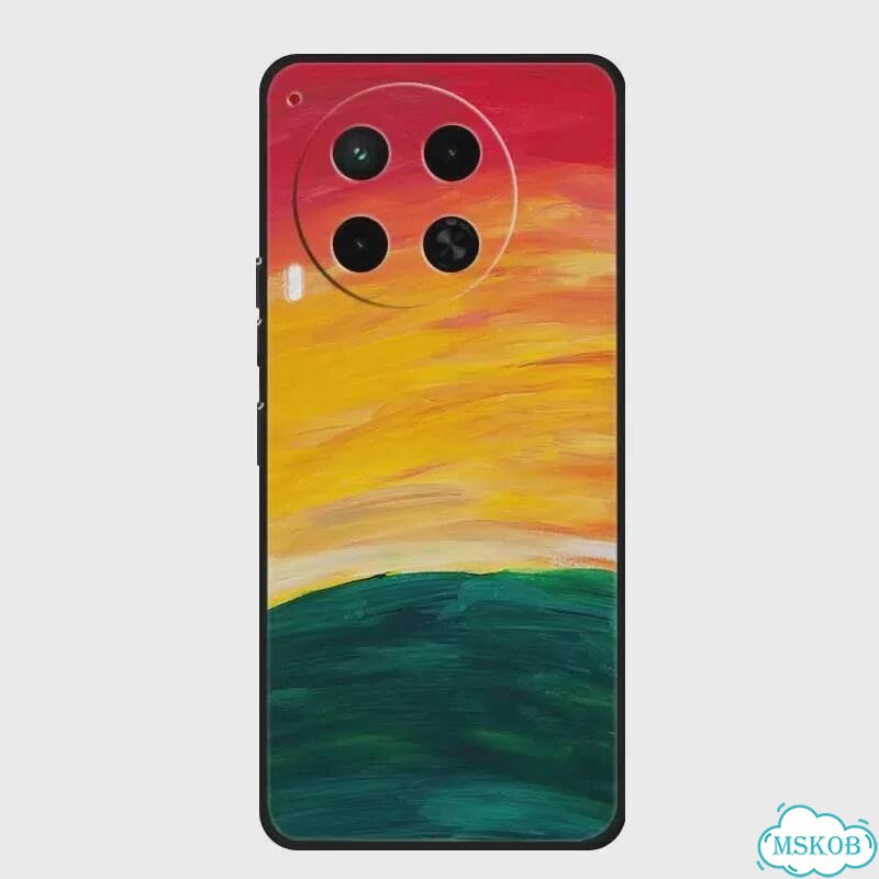 Чехол для Tecno Camon 30 Premier, черный, мрамор фото 7