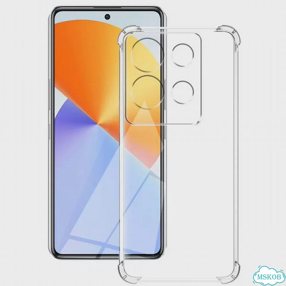 Противоударный чехол для Infinix Note 30 VIP, прозрачный, силикон фото 1