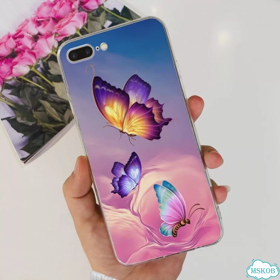 Чехол для iPhone 7 Plus, модный окрашенный чехол для iPhone 8 Plus, прозрачный силиконовый чехол для фото 1