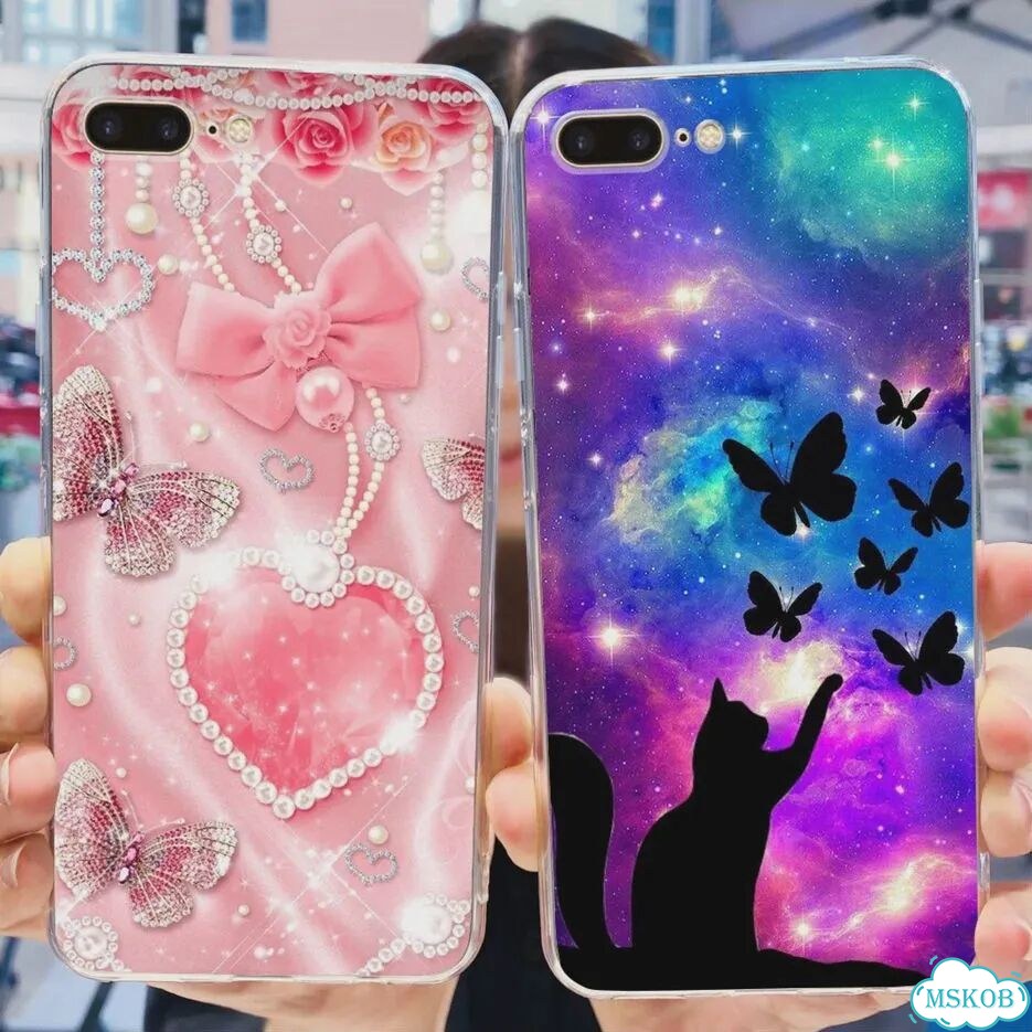 Чехол для iPhone 7 Plus, модный окрашенный чехол для iPhone 8 Plus, прозрачный силиконовый чехол для фото 3