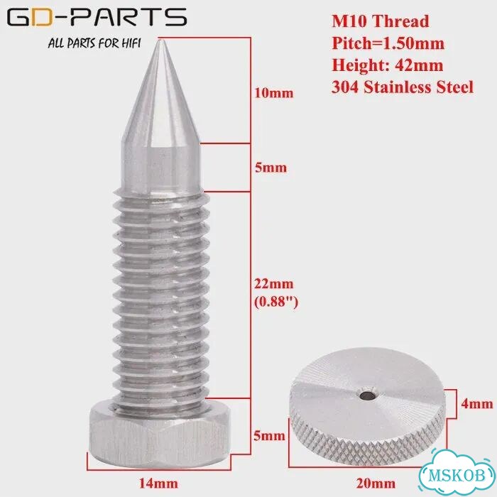 Стойка для динамика GD-parts M10, нержавеющая сталь фото 1