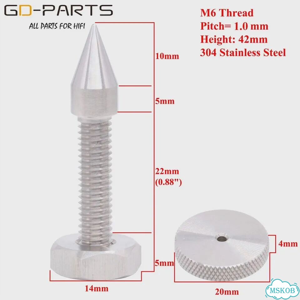 Стойка для динамика GD-parts M10, нержавеющая сталь фото 5
