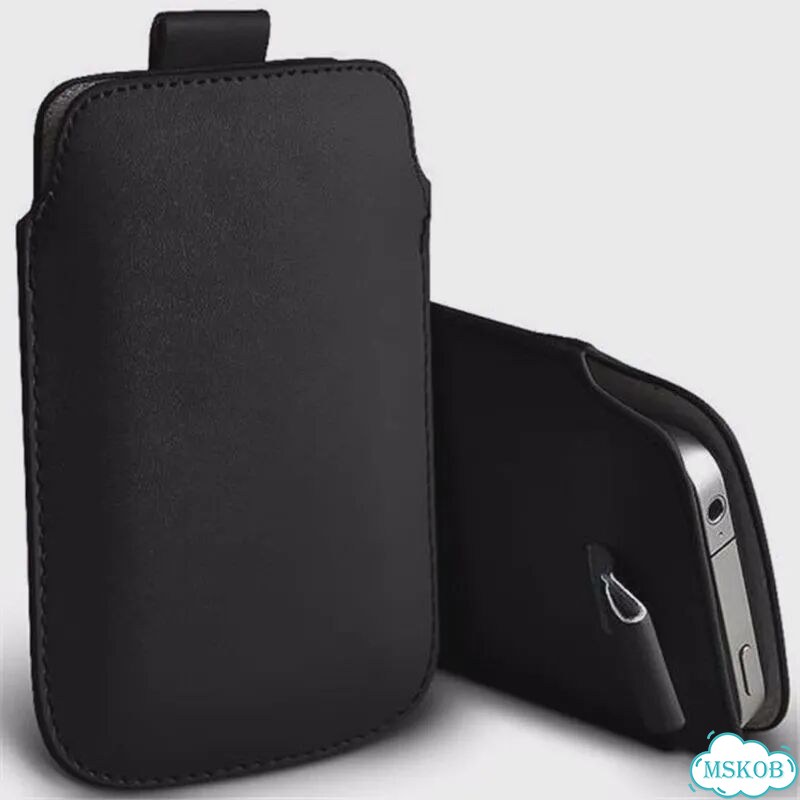 Универсальная кожаная сумка для телефона для iPhone, Samsung, Xiaomi, Коричневый, Brown, 134 x 73 mm фото 3