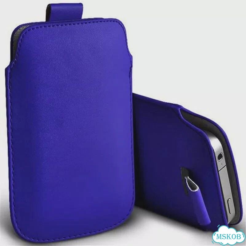 Универсальная кожаная сумка для телефона для iPhone, Samsung, Xiaomi, Коричневый, Brown, 134 x 73 mm фото 4