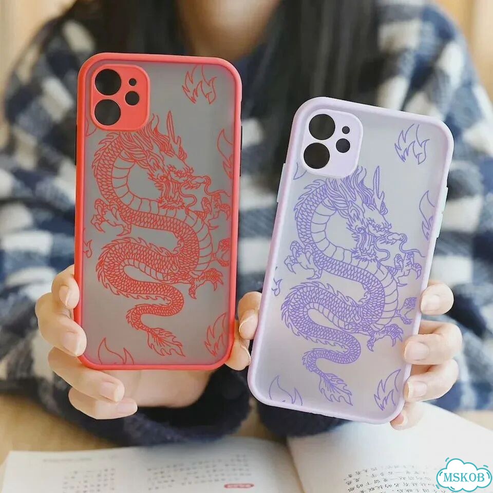 Модный чехол для телефона с фиолетовым драконом и животными для iPhone 11 12 13 Pro MAX XS X XR SE3 фото 2