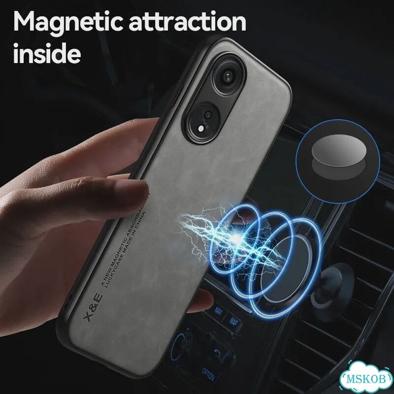 Зеленый кожаный чехол для Oppo Reno8 T (4G) фото 4
