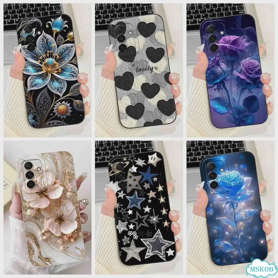 Для Samsung Galaxy A36 5G 2025 Чехол Luxury Flower Love Мягкая силиконовая задняя крышка для Samsung фото 2
