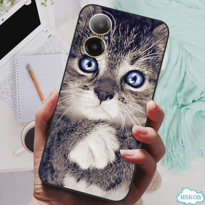 Для Realme C67 4G Чехол RMX3890 Популярный чехол с цветочной росписью Силиконовый чехол для 45 фото 1