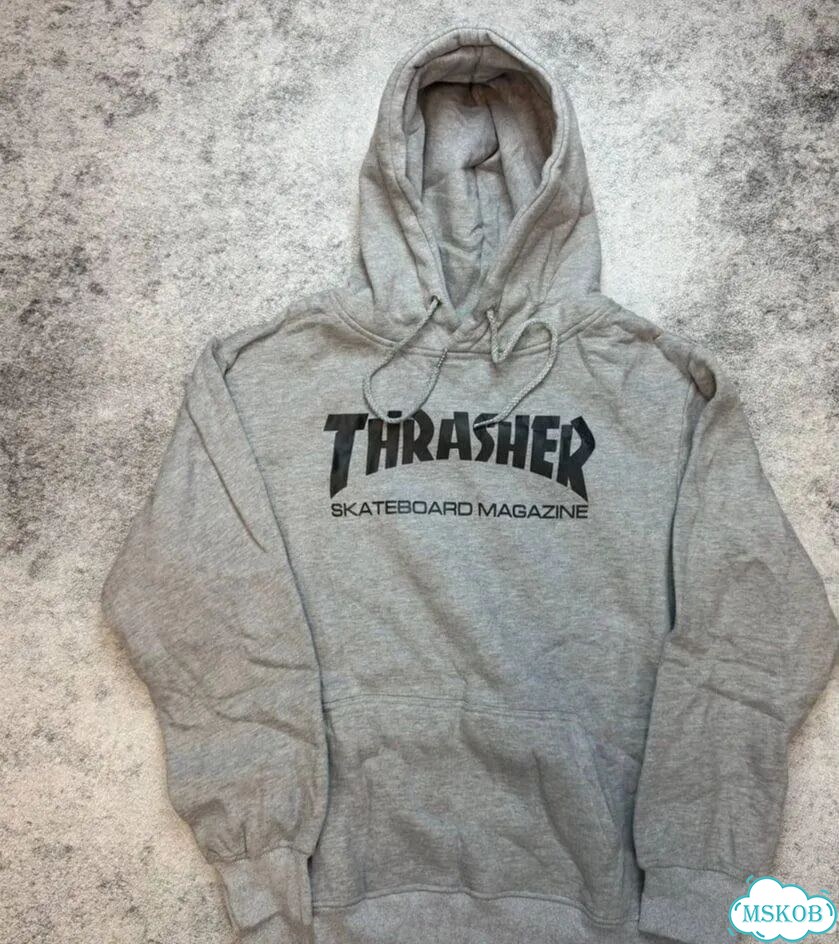 Худи Thrasher серое фото 3