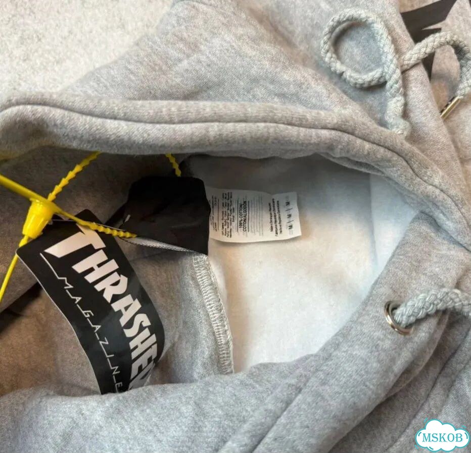 Худи Thrasher серое фото 5