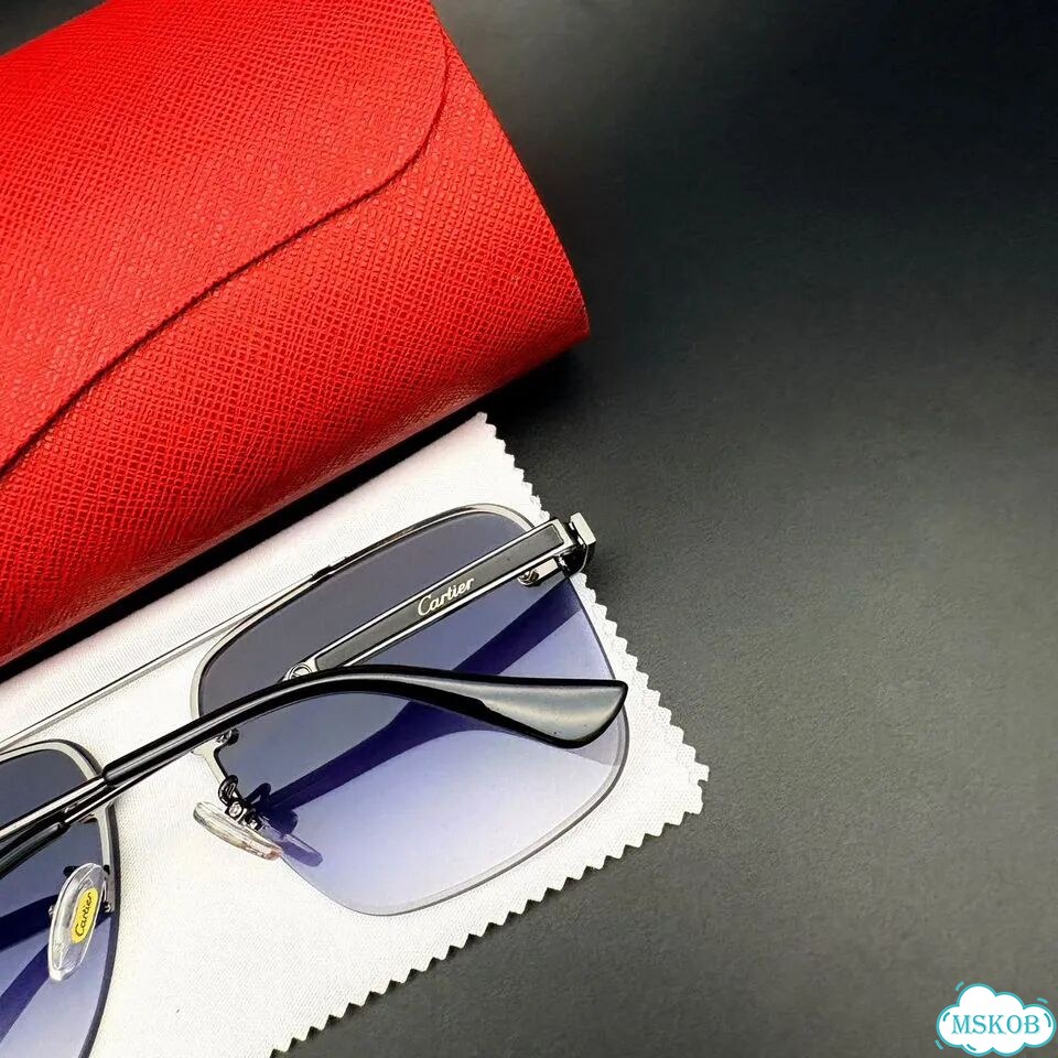 Очки cartier серыми градиентными фото 7