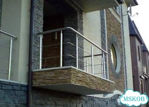 Ограждающие перила из отшлифованной нержавеющей ст фото 2