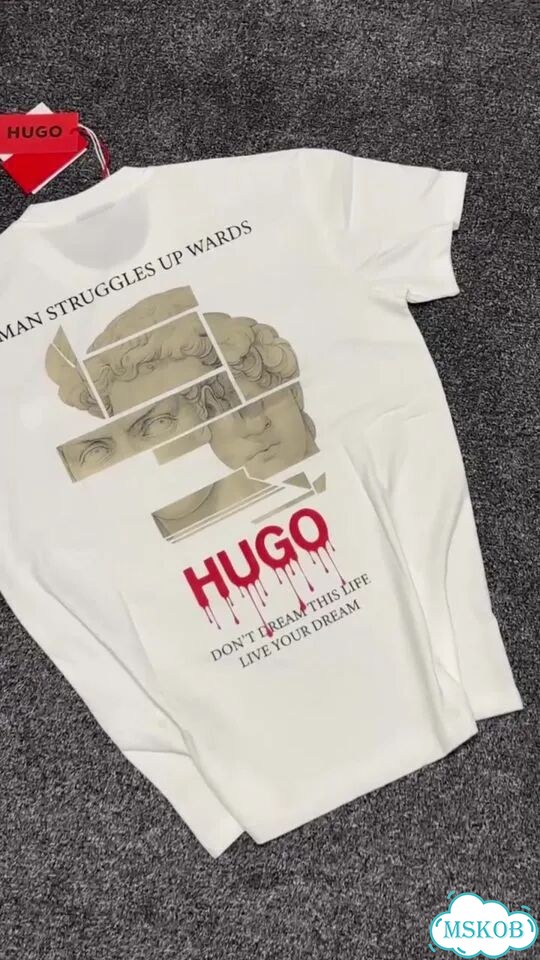 Футболка hugo boss с принтом фото 1